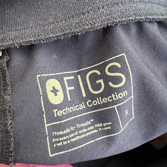 Figs navy blue yoga pants trousers size S - Picture 7 of 7